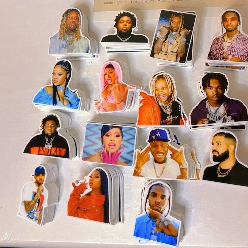 Mix set of 5 hip hop rapper planar resin Flatback charms. Random charms